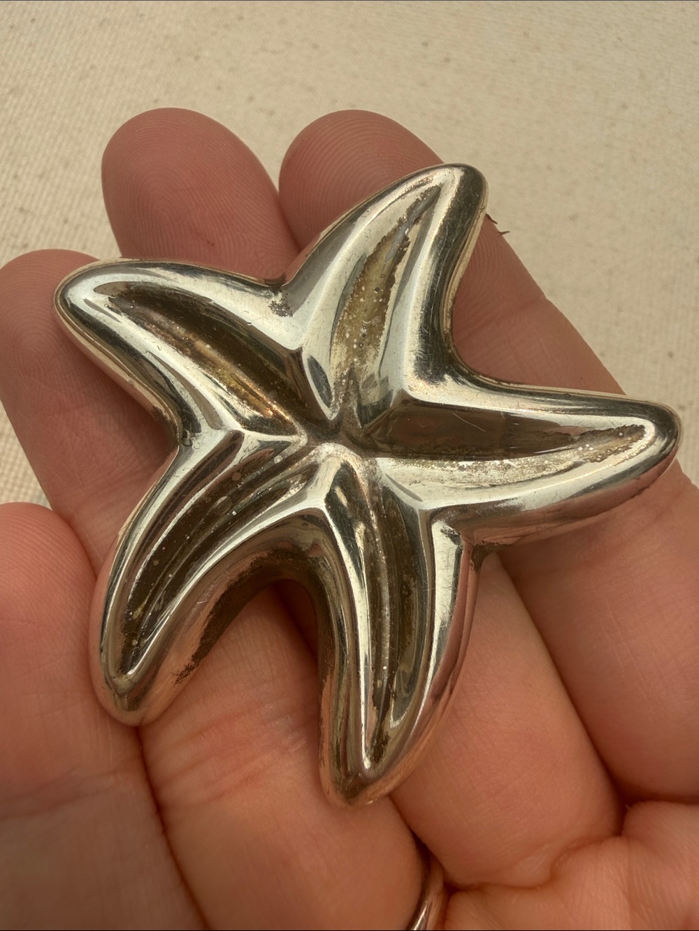 Sterling Silver 925 Thailand Starfish Brooch